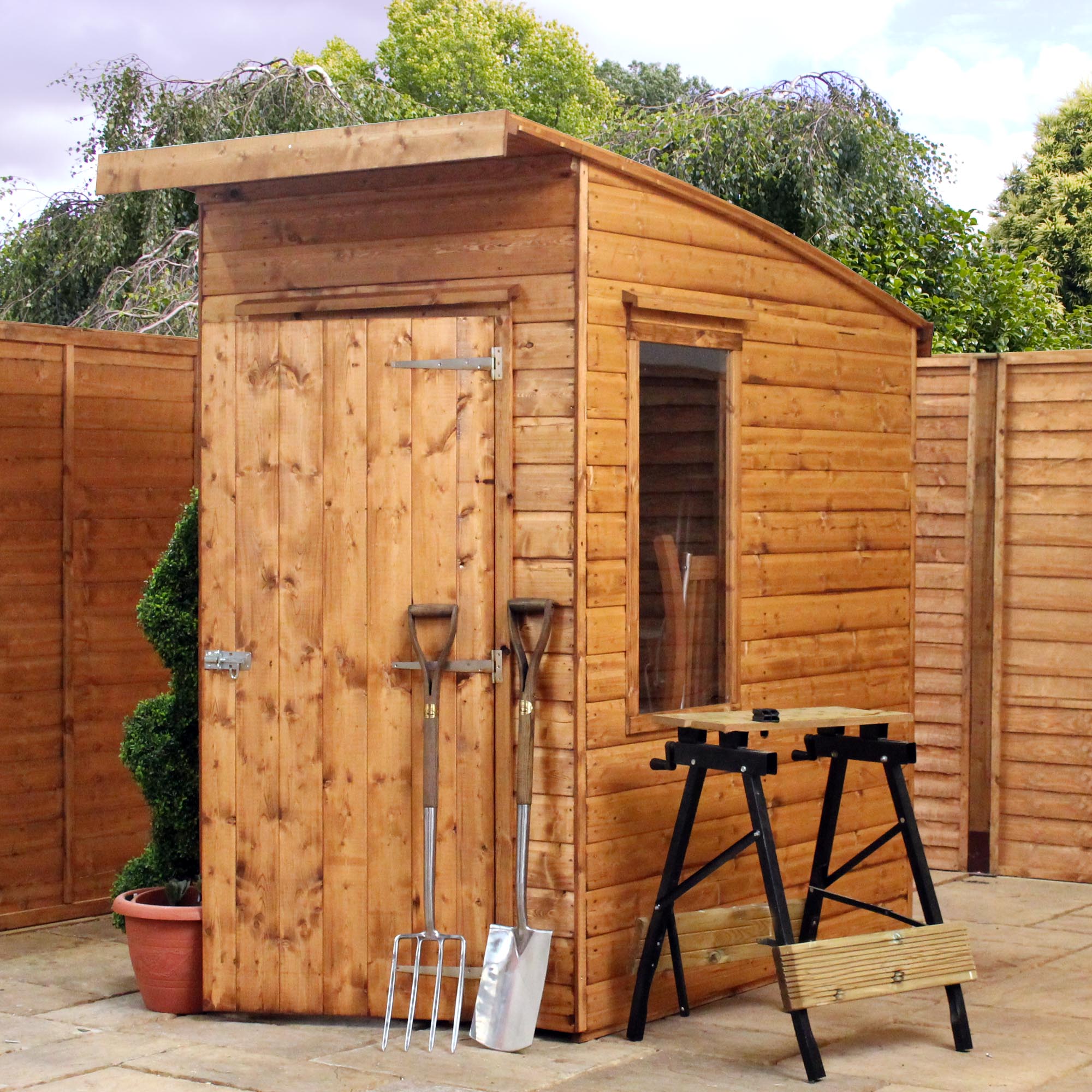 .com | OXFORD | 6ft x 4ft Tongue &amp; Groove Curved Roof Shed 