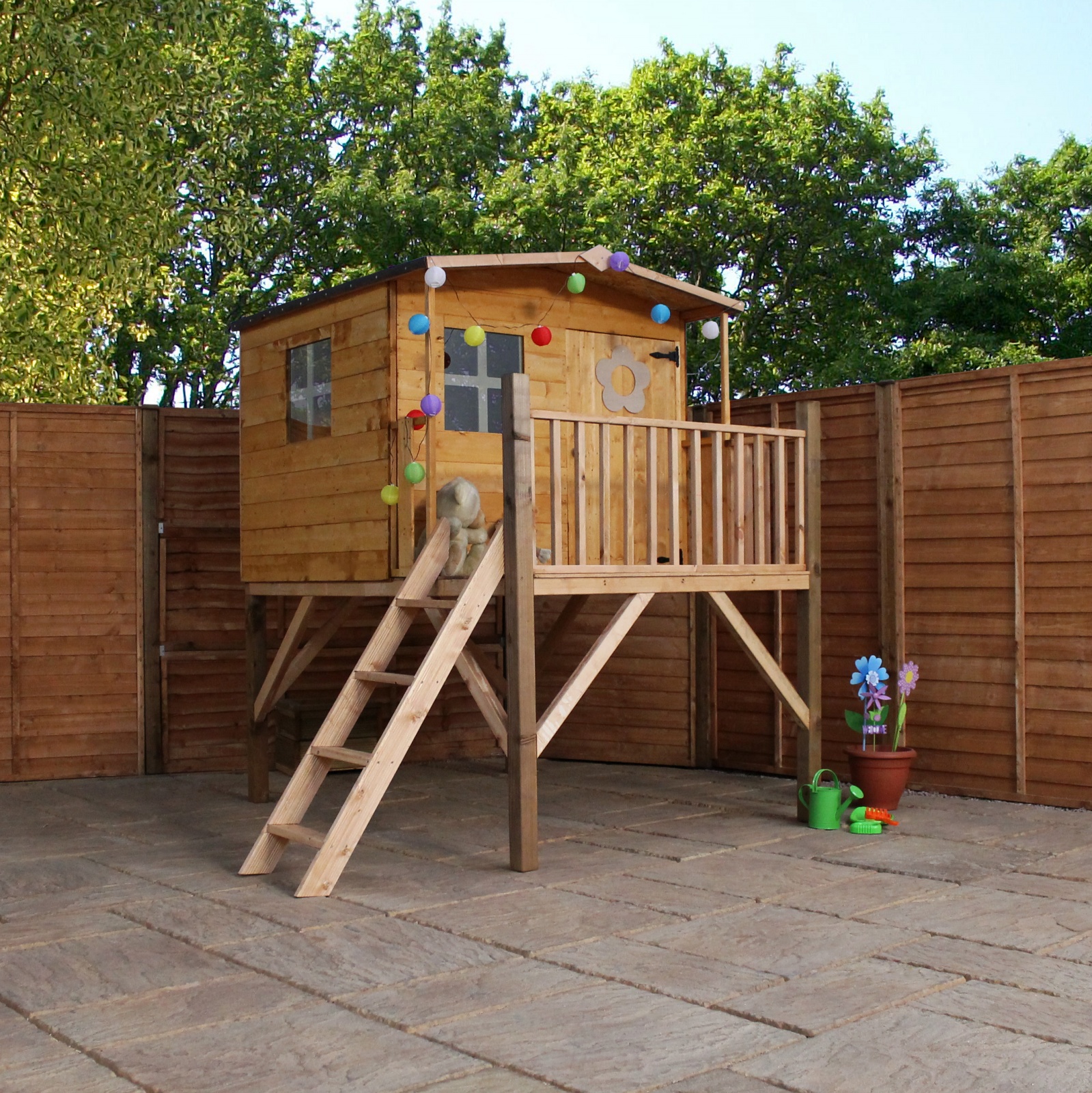 tower wooden playhouse