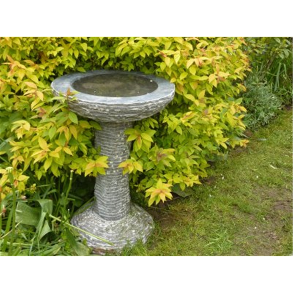Worcestershire Black Natural Marble Bird Bath