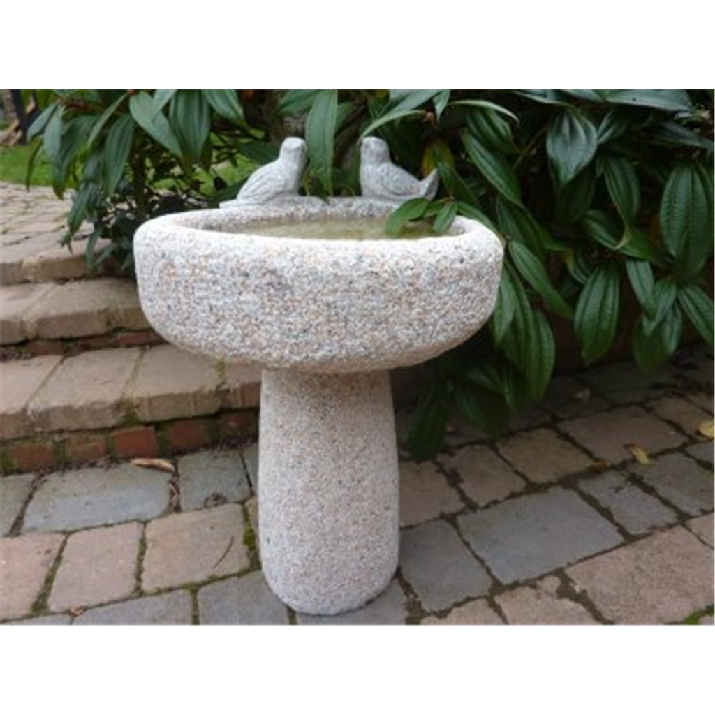 Worcestershire Hand Carved Rustic Bird Bath