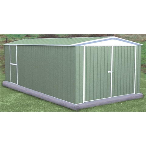 10ft x 20ft Utility Pale Eucalyptus Metal Shed (3m x 6.02m)