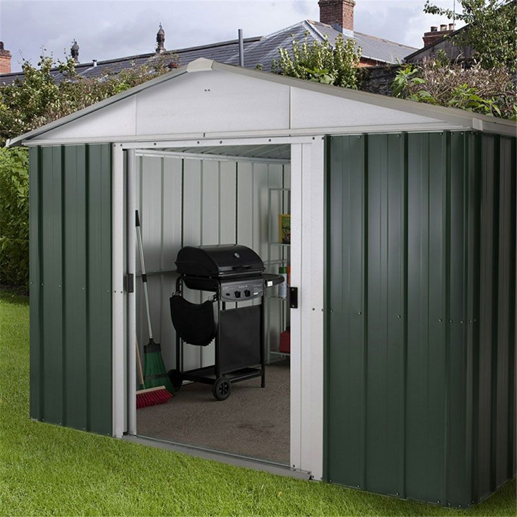 8' x 6' yardmaster 'limited edition' green metal shed 2