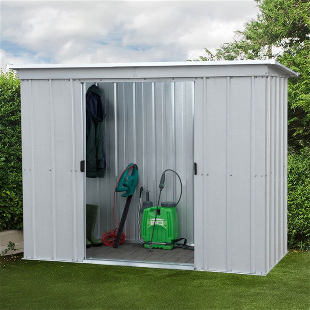 ... Pent Metal Shed + FREE ANCHOR KIT (2.24m x 1.04m