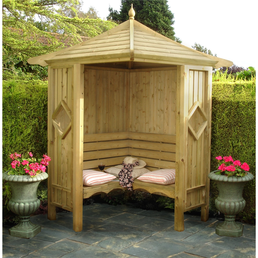 ShedsWarehouse.com | Stowe Arbours (S) | 4ft x 4ft Stowe Corner Arbour