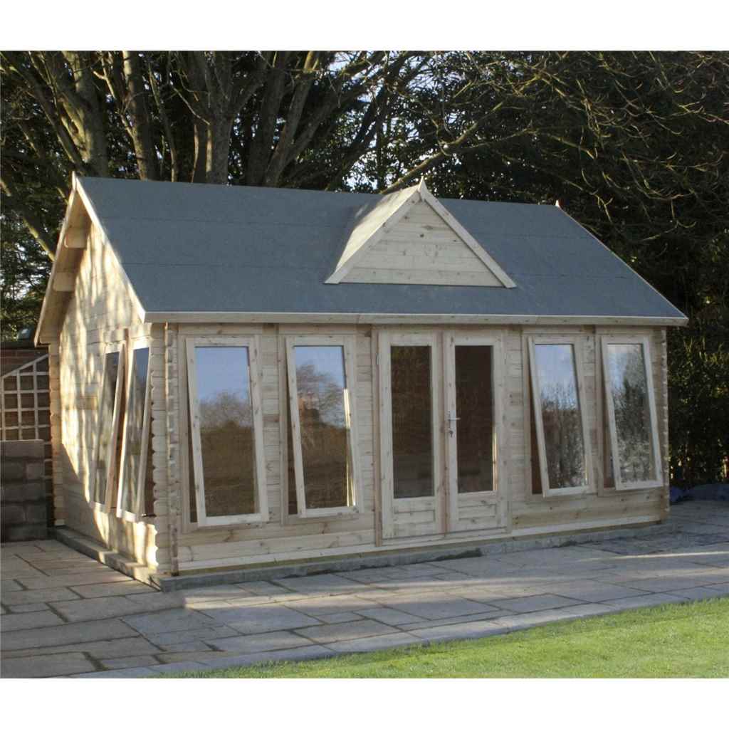 OXFORD LOG CABINS 5.5m x 4m Traditional Clock