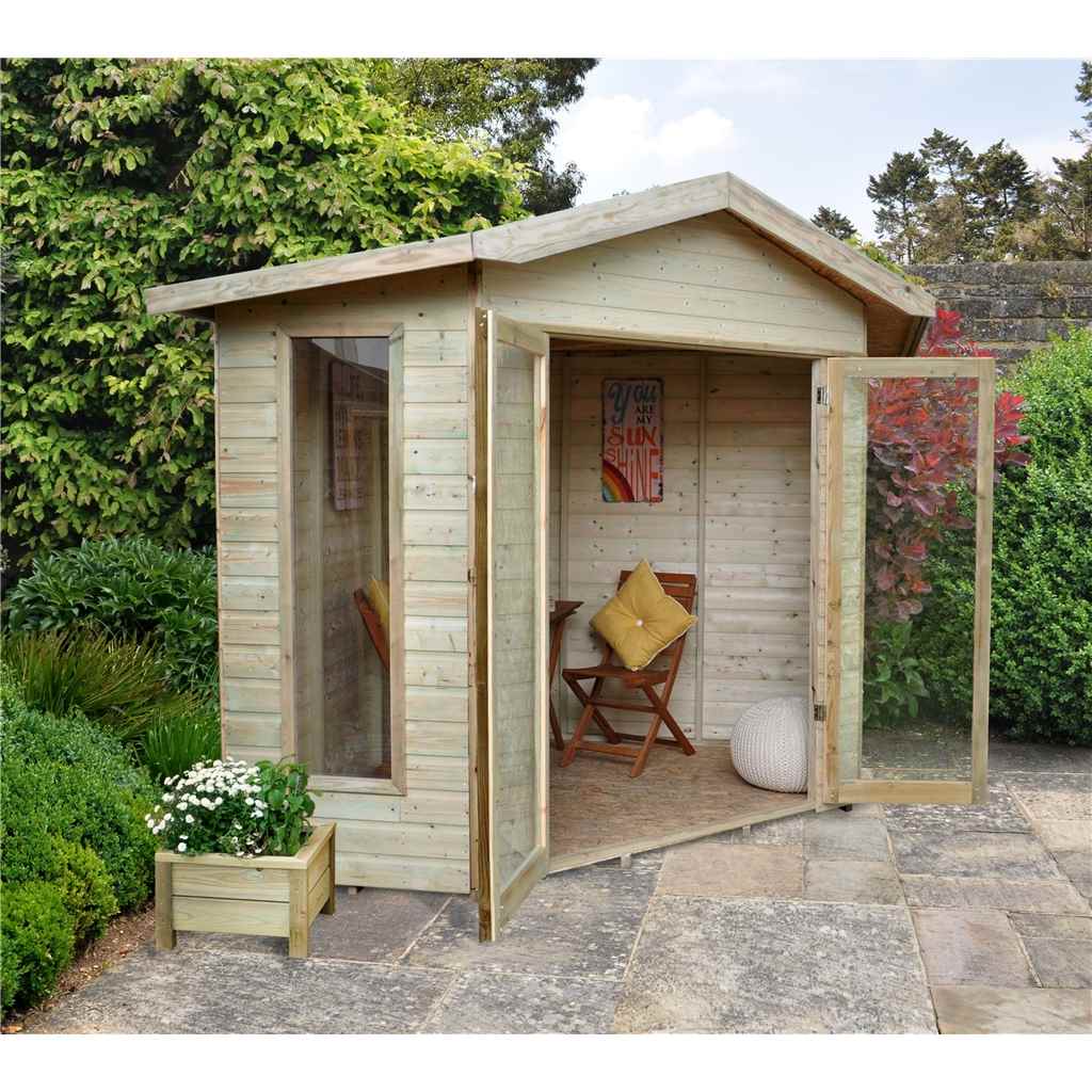Hanbury Summerhouses 8 x 8 Orchid Corner Summerhouse