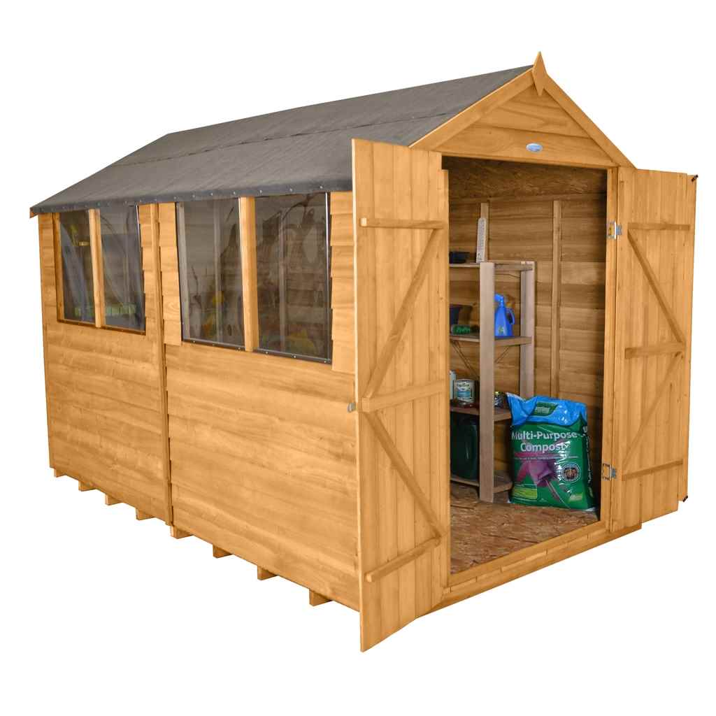 Hanbury INSTALLED 10ft x 8ft (3.1m x 2.6m) Double Door Overlap Apex