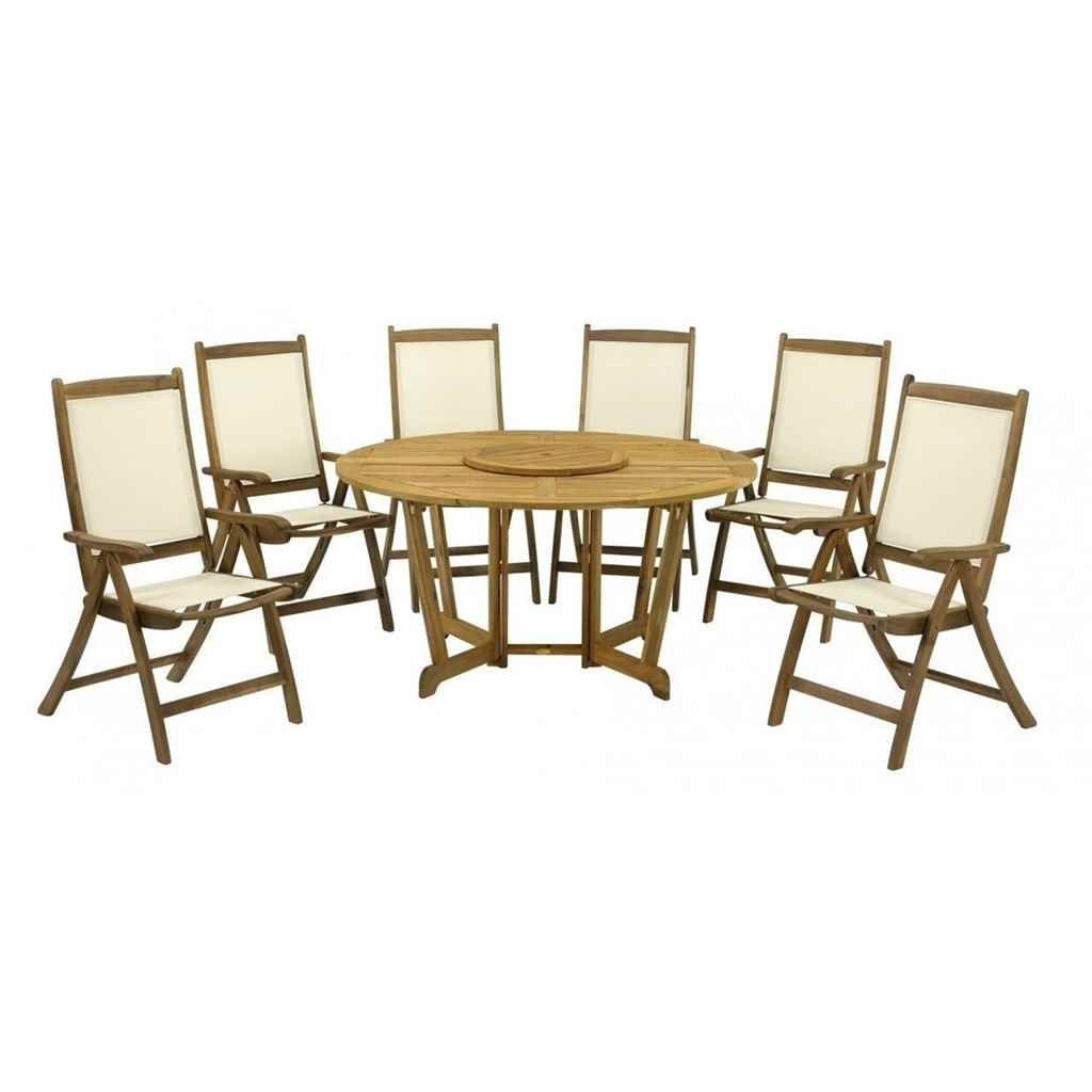 Shedswarehouse Com Garden Furniture Royal Craft Acacia 6 Shedswarehouse Com Garden Furniture Royal Craft Acacia 6 Seater Henley Round Dining Set With Table Lazy Susan Recliner Chairs