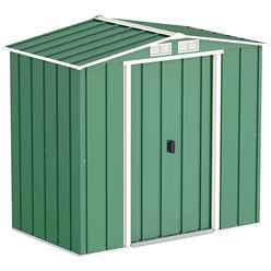 6ft x 4ft Value Apex Metal Shed - Green (2.01m x 1.22m)