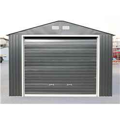 12ft x 32ft Value - Metal Garage - Anthracite Grey (3.72m x 9.65m)