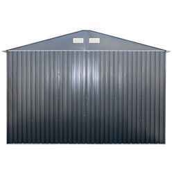 OOS - AWAITING RETURN TO STOCK DATE - 12ft x 32ft Value - Metal Garage - Anthracite Grey (3.72m x 9.65m)