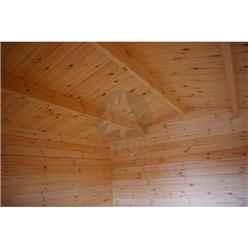5m X 5m Premier Chamonix Log Cabin - Double Glazing - 70mm Wall Thickness
