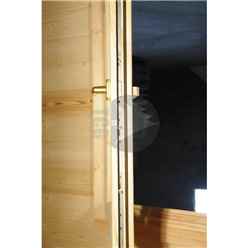 5m X 4m Premier Zermatt Log Cabin - Double Glazing - 44mm Wall Thickness