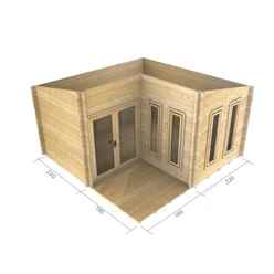 4m X 4m Premier Espace Log Cabin - Double Glazing - 70mm Wall Thickness