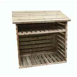 6ft X 2ft Pressure Treated Tongue & Groove Log Store