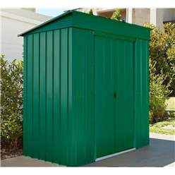 OOS - BACK FEBRUARY 2022 - 8ft x 4ft Premier EasyFix - Pent - Metal Shed - Heritage Green (2.42m x 1.24m)