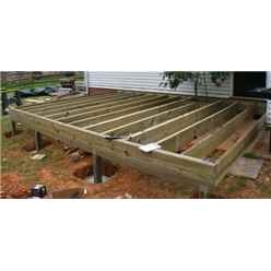 Pressure Treated Wooden Base Frame + Damp Proof Roll - Less Than 8m