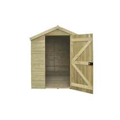 Installed 8ft X 6ft (2.48m X 1.96m) Pressure Treated Apex Tongue And Groove Shed With Single Door And 2 Opening Windows - Installation Included