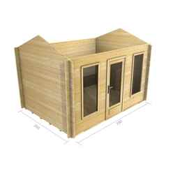 3.5m x 2.5m Premier Palma Log Cabin - Double Glazing - 34mm Wall Thickness