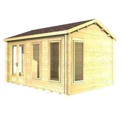 3.5m x 3.5m Premier Kaprun Log Cabin - Double Glazing - 34mm Wall Thickness