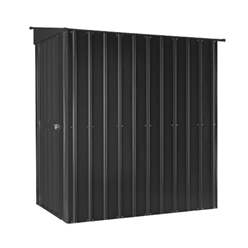 4ft x 6ft Premier EasyFix - Lean To Pent - Metal Shed - Anthracite Grey (1.24m x 1.80m)