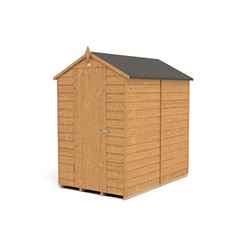Installed 6ft X 4ft (1.8m X 1.3m) Overlap Apex Wooden Garden Shed With Single Door And 1 Window - Modular - Installation Included