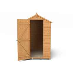 Installed 6ft X 4ft (1.8m X 1.3m) Overlap Apex Wooden Garden Shed With Single Door And 1 Window - Modular - Installation Included