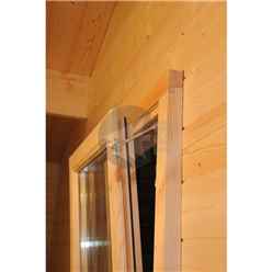 5m X 4m Premier Avoriaz Log Cabin - Double Glazing - 34mm Wall Thickness