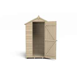 4ft x 3ft (1.3m x 0.9m) Pressure Treated Overlap Apex Wooden Garden Shed With Single Door - Modular