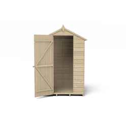Installed 4ft X 3ft (1.3m X 0.9m) Pressure Treated Overlap Apex Wooden Garden Shed - Modular - Installation Included