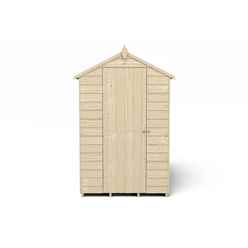 INSTALLED 6ft x 4ft (1.8m x 1.3m)  Pressure Treated Overlap Apex Wooden Garden Shed with Single Door and 1 Window - Modular - INSTALLATION INCLUDED (CORE)