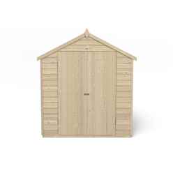 10ft X 6ft (3.1m X 1.9m) Pressure Treated Overlap Apex Shed With Double Doors And 4 Windows - Modular - Core (bs)