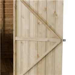 6ft X 3ft (1.8m X 1.1m) Windowless Pressure Treated Overlap Pent Shed With Single Side Door - Modular - Core