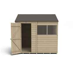 6ft X 8ft (1.9m X 2.4m) Overlap Pressure Treated Reverse Apex Shed With Single Door And 1 Window - Modular - Core