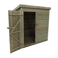 6FT x 5FT Windowless Pressure Treated Tongue & Groove Pent Shed + Single Door