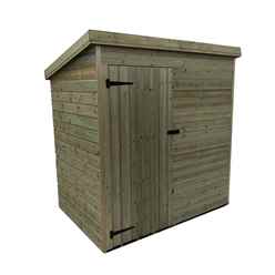 6FT x 6FT Windowless Pressure Treated Tongue & Groove Pent Shed + Single Door