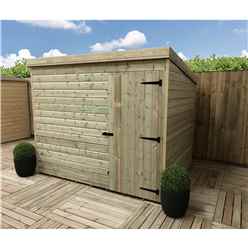 7FT x 6FT Windowless Pressure Treated Tongue & Groove Pent Shed + Single Door