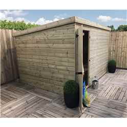 10ft X 6ft Windowless Pressure Treated Tongue & Groove Pent Shed + Single Door