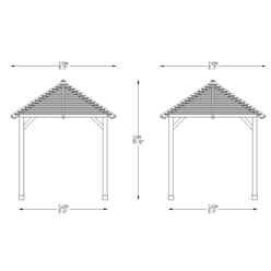 10ft X 10ft Venetian Pavilion Without Decking