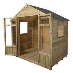 Installed 7ft X 5ft Oakley Pressure Treated Overlap Summerhouse (219cm X 146cm) - Installation Included (core)