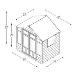 Installed 7ft X 5ft Oakley Pressure Treated Overlap Summerhouse (219cm X 146cm) - Installation Included (core)