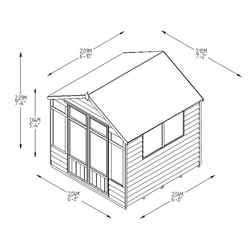 7ft x 7ft Oakley Pressure Treated Overlap Summerhouse (219cm x 207cm)