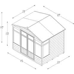 Installed 8ft X 6ft Oakley Pressure Treated Overlap Summerhouse (258cm X 193cm) - Installation Included (core)