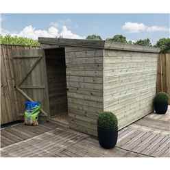 6FT x 5FT Windowless Pressure Treated Tongue & Groove Pent Shed + Side Door