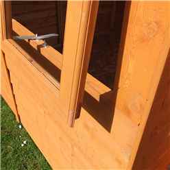 7ft X 7ft  (1.98m X 2.04m) - Dip Treated Overlap - Apex Garden Shed - 1 Opening Window - Double Doors
