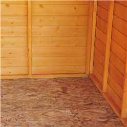 10ft x 7ft (2.97m x 2.04m) - Dip Treated Overlap - Apex Garden Shed - 2 Opening Windows - Double Doors
