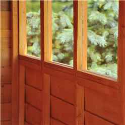 10ft x 10ft  (2.99m x 2.99m) - Dip Treated Overlap - Apex Wooden Garden Shed - 6 Windows - Double Doors