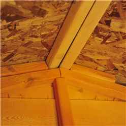 20ft X 10ft  (6.05m X 2.99m) - Dip Treated Overlap - Apex Wooden Garden Shed - 12 Windows - Double Doors