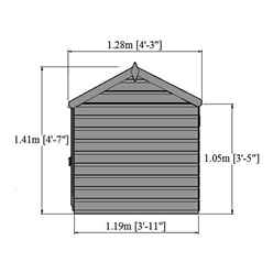 4ft X 4ft (1.19m X 1.19m) -  Stowe Playhouse - 12mm Tongue & Groove - 1 Opening Window - Single Door - Reverse Apex Roof