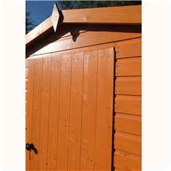 10ft X 10ft (2.99m X 2.99m) - Tongue And Groove Security - Apex Garden Wooden Shed / Workshop - High Level Windows - Single Door - 12mm Tongue And Groove Floor And Roof